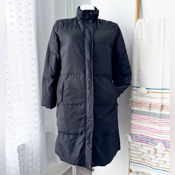 Max Mara Weekend Black Zip Up Long Reversible Puffer Coat Women’s Size US 14 - Picture 1 of 11